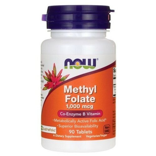 NOW Methyl Folate 1,000 Mcg, 90 таб. фото, описание