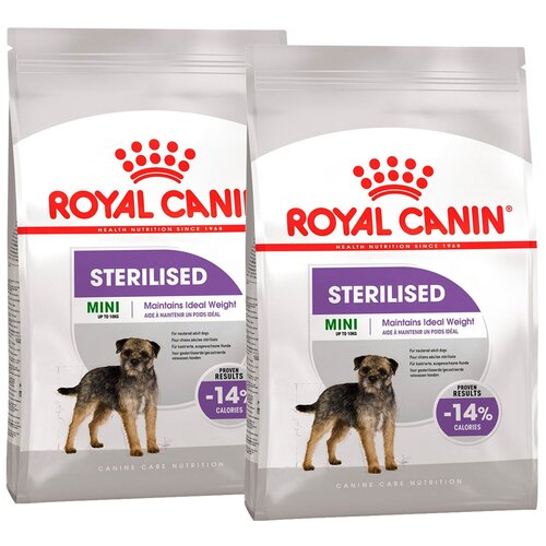 Сухой корм ROYAL CANIN MINI STERILISED ADULT для кастрированных и стерилизованных взрослых собак маленьких пород (3 + 3 кг) фото, описание