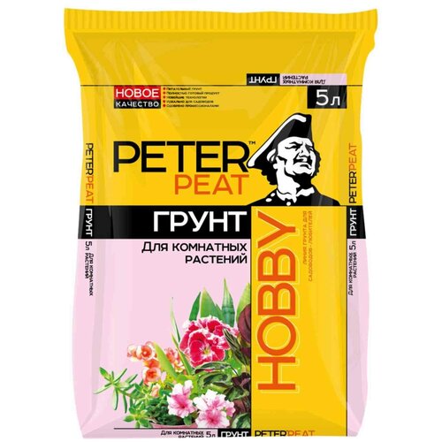 Грунт PETER PEAT Линия Hobby для комнатных растений, 5 л, 2 кг фото, описание