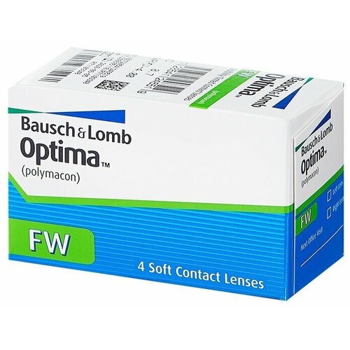 Контактные линзы Bausch & Lomb Optima FW, 4 шт., R 8,7, D -2 фото, описание