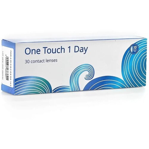 Контактные линзы OKVision One Touch 1 Day, 30 шт., R 8,6, D -2,25, 1 уп. фото, описание