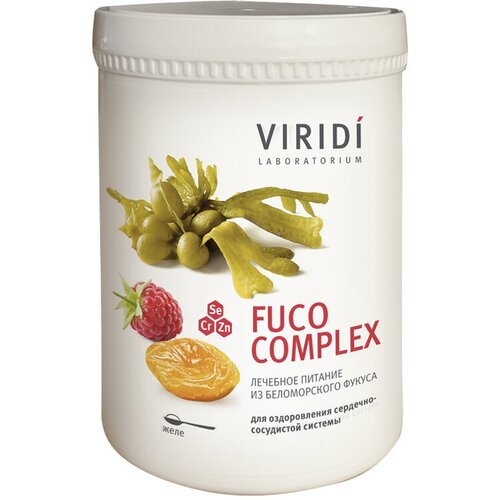 Желе из водоросли фукус FUCO COMPLEХ VIRIDI (лечебное питание для профилактики сердца и сосудов, источник органического йода витаминов и минералов) фото, описание