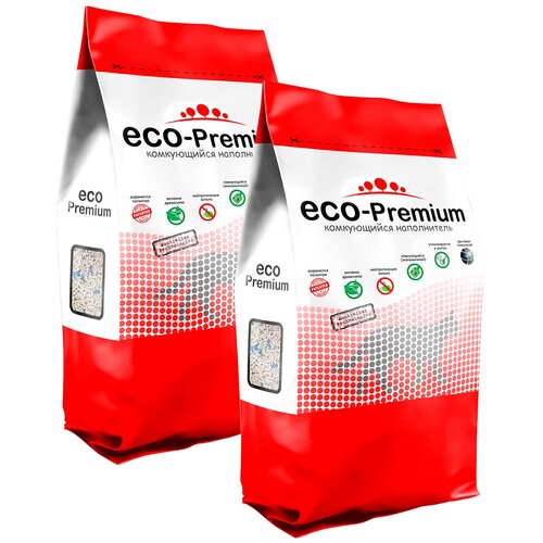 ECO-PREMIUM GREEN наполнитель древесный комкующийся для туалета кошек без запаха зеленый (1,9 + 1,9 кг) фото, описание