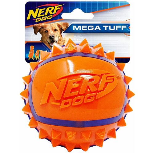 Игрушка для собак Nerf Dog Мяч из термопластичной резины с шипами, 6 см фото, описание