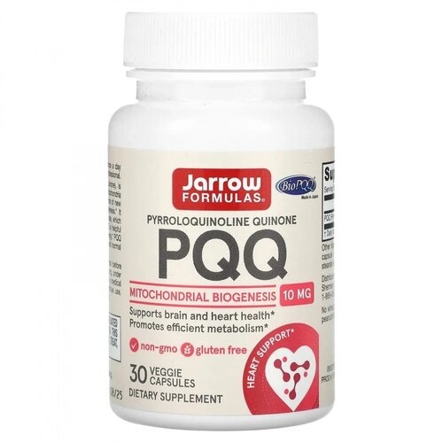 Капсулы Jarrow Formulas PQQ (пирролохинолинхинон), 20 г, 20 мл, 30 шт. фото, описание