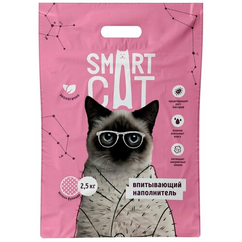 SmartCat Впитывающий наполнитель, мелкая фракция, 2.5 кг фото, описание