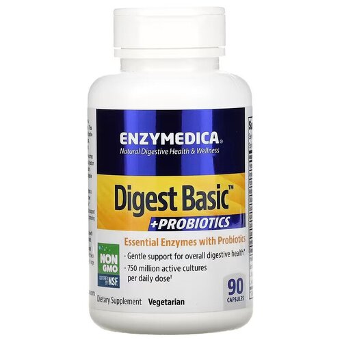 Enzymedica Digest Basic + Probiotics + Пробиотики (с пробиотиками) 90 капс фото, описание