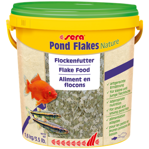 Сухой корм  для  рыб Sera Pond Flakes, 1 л, 1.6 кг фото, описание