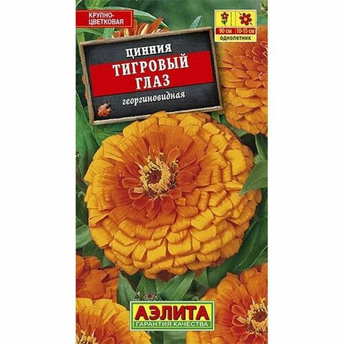 Семена Цинния Тигровый глаз, однолетник, (Аэлита) 0,3г фото, описание