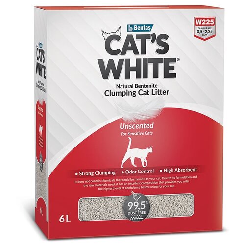 фото Комкующийся наполнитель Cat's White BOX Premium Natural, 6л, 1 шт., купить онлайн за 876 рубл.