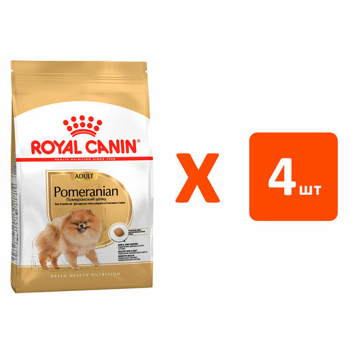 ROYAL CANIN POMERANIAN ADULT для взрослых собак померанский шпиц NEW 1,5 кг х 4 шт фото, описание