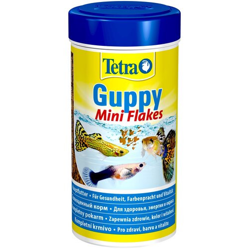 Корм для рыб Tetra Guppy Mini Flakes 250мл мини-хлопья фото, описание