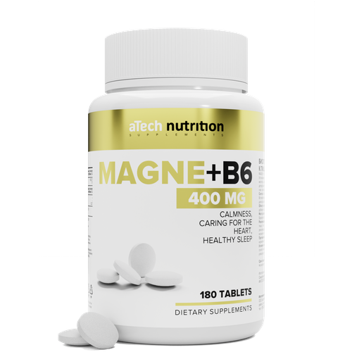 Магний +В6 / MAGNE+ В6 aTech nutrition 180 таблеток фото, описание