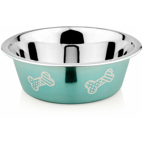 Миска Lilli Pet METAL STAR Paw&bone для животных, 240мл, голубая фото, описание