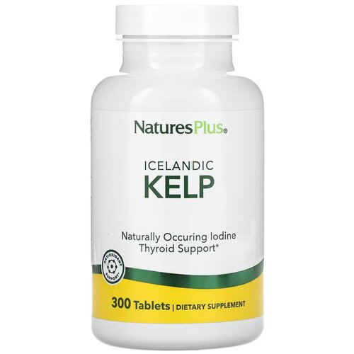 NaturesPlus, Icelandic Kelp, исландские бурые водоросли, 300 таблеток фото, описание