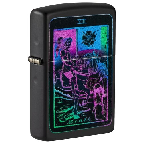 Зажигалка Zippo 49698 бензиновая Tarot Card Black Matte фото, описание