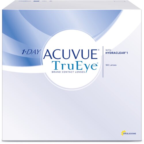 Контактные линзы ACUVUE 1-Day TruEye, 180 шт., R 9, D -0,5 фото, описание