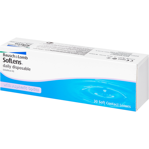 Контактные линзы Bausch & Lomb Soflens Daily Disposable, 30 шт., R 8,6, D -0,75 фото, описание