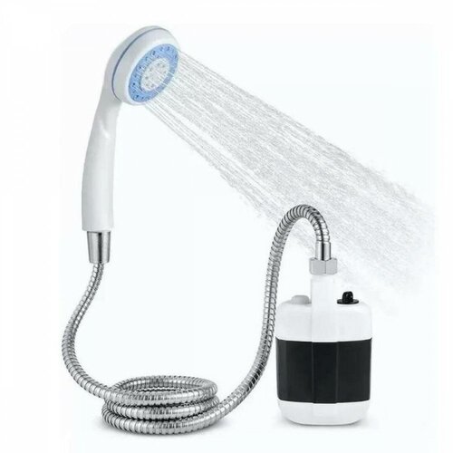 Душ переносной URM Походный переносной душ Portable Outdoor Shower с акуммулятором и USB зарядкой, white фото, описание