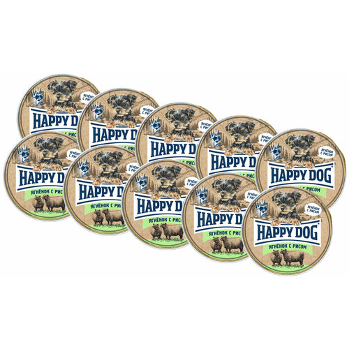 корм для собак Happy Dog NaturLine, при чувствительном пищеварении, ягненок, с рисом 1 уп. х 10 шт. х 125 г (для мелких пород) фото, описание