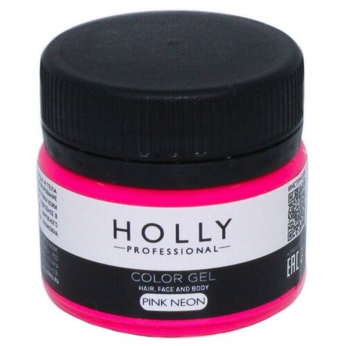 Декоративный гель для лица, волос и тела Color Gel, Holly Professional (Pink Neon) фото, описание