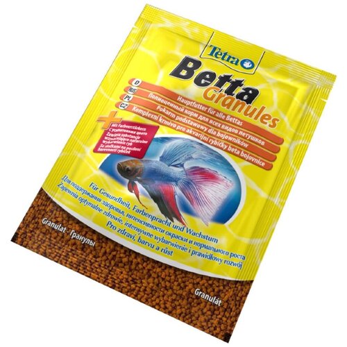 Сухой корм  для  рыб, ракообразных Tetra Betta Granules, 5 г2 шт. в уп. фото, описание