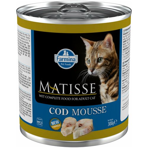 MATISSE MOUSSE CODFISH для взрослых кошек мусс с треской (300 гр х 6 шт) фото, описание