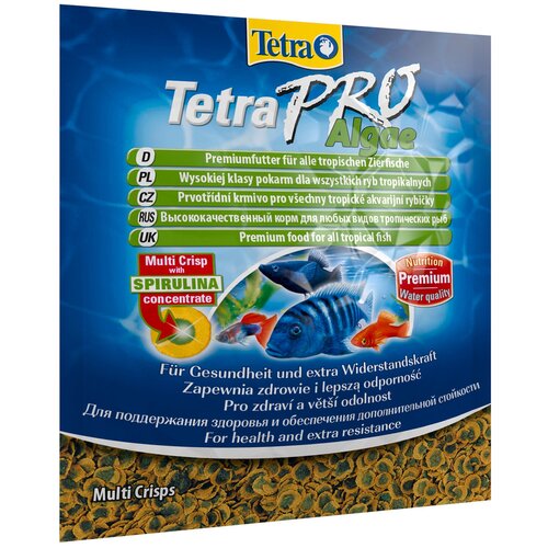 Сухой корм  для  рыб, ракообразных Tetra TetraPro Algae, 18 мл, 12 г фото, описание