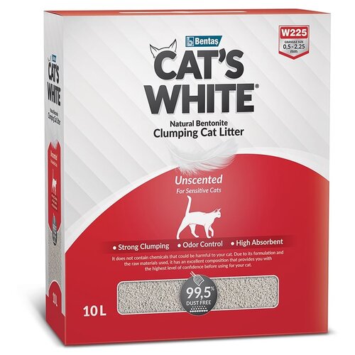 Комкующийся наполнитель Cat's White BOX Premium Natural, 10л, 1 шт. фото, описание