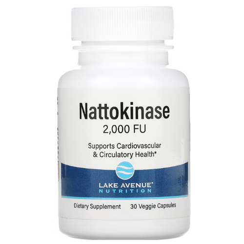 Lake Avenue Nutrition Nattokinase Proteolytic Enzyme (Наттокиназа протеолитический фермент) 2000FU 30 капсул фото, описание