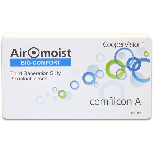 Контактные линзы CooperVision Airomoist Bio-Comfort, 3 шт., R 8,6, D -7,5 фото, описание