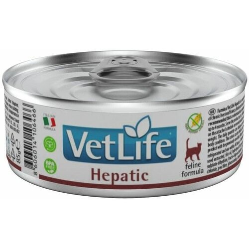 Корм влажный Farmina Vet Life Cat Hepatic, для кошек, при заболевании печени, с курицей 510г ( 85г x 6 шт. ) фото, описание