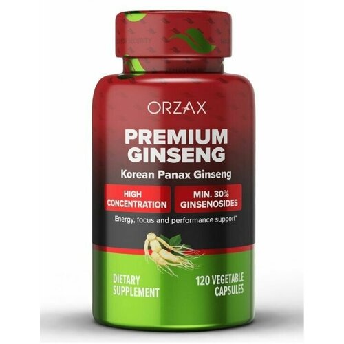 ORZAX Premium Ginseng / Орзакс Премиум корейский женьшень,120 капсул фото, описание