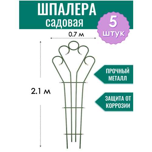 Шпалера металлическая Декоративная h-2.1 м, порошковая окраска (по 5 штук в упаковке) фото, описание