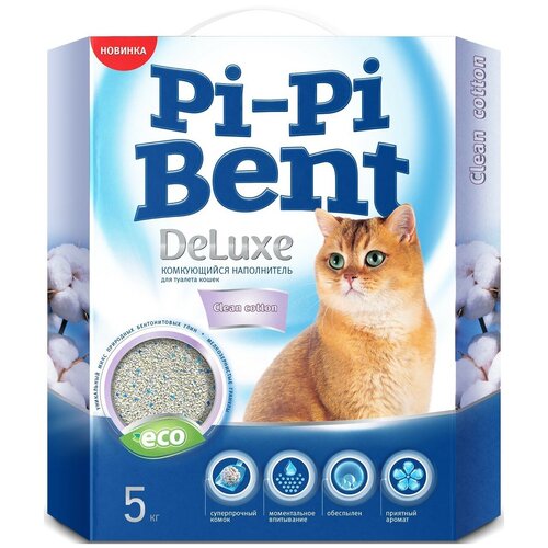 Pi Pi Bent Deluxe Clean cotton Наполнитель коробка (5 кг) фото, описание