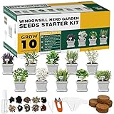 photo: You can buy Herb Grow Kit, 10 Herb Seeds Garden Starter Kit, Complete Potted Plant Growing Set Including White Pots, Markers, Nutritional Soil, Watering, Herb Clipper for Kitchen Herb Garden DIY online, best price $29.99 ($3.00 / Count) new 2024-2023 bestseller, review