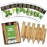 photo: You can buy Herb Garden Seeds for Planting - 10 Culinary Herb Seed Packets Kit, Non GMO Heirloom Seeds, Plant Markers, Wood Gift Box - Home Gardening Gifts for Gardeners online, best price $19.90 new 2024-2023 bestseller, review