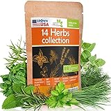 photo: You can buy 14 Culinary Herb Seeds Pack - Heirloom and Non GMO, Grown in USA - Indoor or Outdoor Garden - Basil, Parsley, Dill, Cilantro, Rosemary, Mint, Thyme, Oregano, Tarragon, Chives, Sage & More online, best price $13.98 ($1.00 / Count) new 2024-2023 bestseller, review