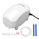 photo: You can buy PULACO 210 GPH Ultra Quiet Aquarium Air Pump Dual Outlet , Fish Tank Aerator Pump with Accessories, Under 300 Gallon Fish Tanks online, best price $24.99 new 2024-2023 bestseller, review