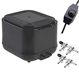 photo: You can buy AQUANEAT Powerful Aquarium Air Pump, 250GPH, Dual Outlets, for up to 300 Gallon Fish Tank, Super Quiet Oxygen Aerator with Gang Valves, Adjustable Hydroponic Air Bubbler Pump online, best price $34.99 new 2024-2023 bestseller, review
