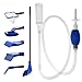 photo GreenJoy Aquarium Fish Tank Cleaning Kit Tools Algae Scrapers Set 5 in 1 & Fish Tank Gravel Cleaner - Siphon Vacuum for Water Changing and Sand Cleaner (Cleaner Set) 2023-2022