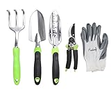 photo: You can buy Finnhomy 5 Piece Garden Tools, Gardening Tools, Gardening Hand Tools, Gardening Gift Tool Set for Women, Garden Kit with Pruning Shears & Gardening Gloves online, best price $17.99 new 2024-2023 bestseller, review