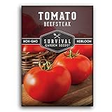 photo: You can buy Survival Garden Seeds - Beefsteak Tomato Seed for Planting - Packet with Instructions to Plant and Grow Delicious Tomatoes in Your Home Vegetable Garden - Non-GMO Heirloom Variety - 1 Pack online, best price $4.99 new 2024-2023 bestseller, review