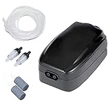 photo: You can buy AQUANEAT Aquarium Air Pump, 100GPH Adjustable Dual Outlets, Oxygen Aerator for 100 Gallon Fish Tank, Hydroponics Bubbler with Air Stones, Check Valves, Airline Tubing online, best price $12.99 new 2024-2023 bestseller, review