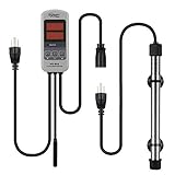 photo: You can buy hygger Saltwater Tank Titanium Tube Submersible Pinpoint Aquarium Heater with Digital Thermostat, IC Temp Controller 200 Watt online, best price $59.99 new 2024-2023 bestseller, review