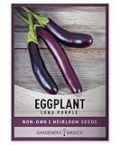 photo: You can buy Eggplant Seeds for Planting - (Long Purple) is A Great Heirloom, Non-GMO Vegetable Variety- 500 mg Seeds Great for Outdoor Spring, Winter and Fall Gardening by Gardeners Basics online, best price $5.95 new 2024-2023 bestseller, review