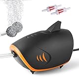 photo: You can buy HITOP Powerful Aquarium Air Pump, 2-outlets 110GPH Aquarium Aerator, Adjustable Fish Tank Air Pump with Accessories, for 20-200 Gallon Tank online, best price $20.89 new 2024-2023 bestseller, review
