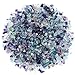 photo WYKOO Decorative Fluorite Tumbled Chips Stone, 1.1 Lb/500g Natural Crystal Pebbles Quartz Stones Irregular Shaped Aquarium Gravel for Fish Tank, Vase Fillers, Home Decoration (About 500 Gram) 2023-2022
