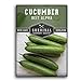 photo Survival Garden Seeds - Beit Alpha Cucumber Seed for Planting - Pack with Instructions to Plant and Grow Smooth Green Burpless Cucumbers in Your Home Vegetable Garden - Non-GMO Heirloom Variety 2023-2022