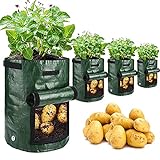 photo: You can buy Potato Grow Bags, JJGoo 4 Pack 10 Gallon with Flap and Handles Garden Planting Bag Outdoor Plant Container Planter Pots for Vegetable, Fruits, Tomato online, best price $17.99 new 2024-2023 bestseller, review